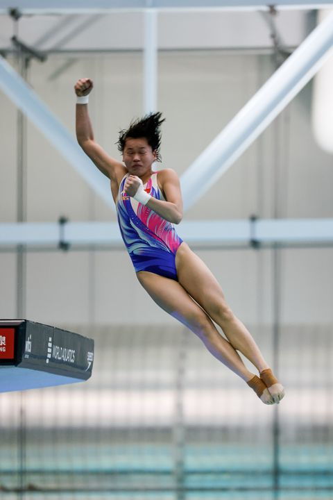 全红婵在比赛中