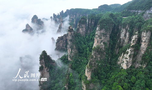 张家界国家森林公园云雾缭绕