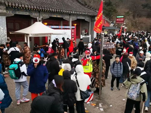 游客在泰山租赁点排队体验外骨骼机器人