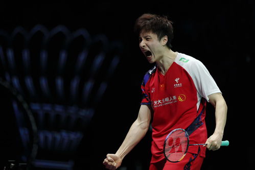 石宇奇在场上庆祝胜利