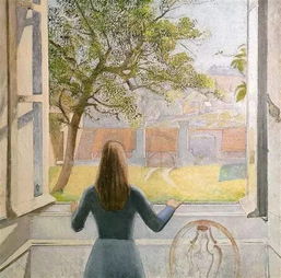 站在窗边望着远方准备迎接新生活的年轻人