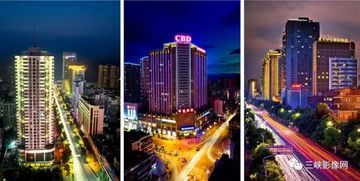 夜幕下灯光璀璨的科研园区远景