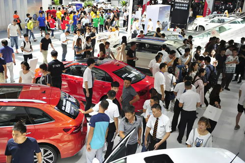 新能源车展现场人群围观