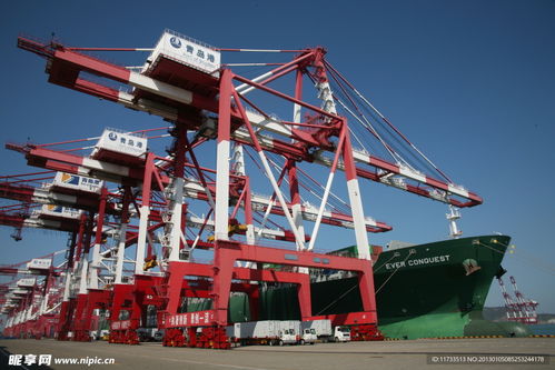 港口集装箱码头实景图