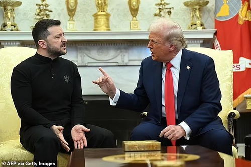 特朗普与泽连斯基在梵蒂冈会面场景