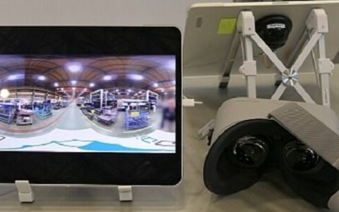 学生使用VR设备进行沉浸式学习