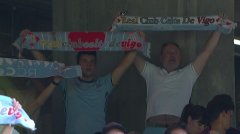 球迷高举围巾呐喊助威