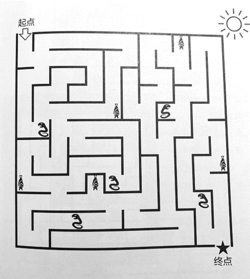 一个人站在迷宫中思考梦境的插画