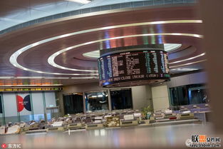 股票交易大厅繁忙场景