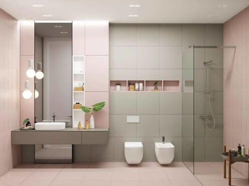 女性在洗手间照镜子调整情绪