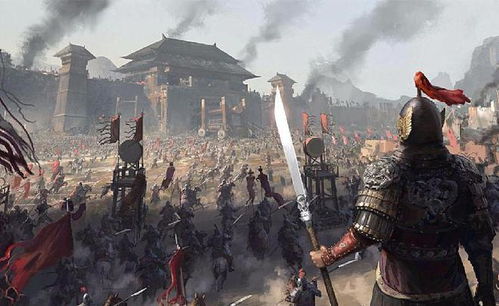 古代战场上的三国士兵与战马