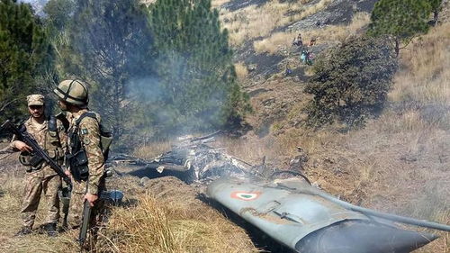 2019年印巴空战中被击落的印度战机残骸