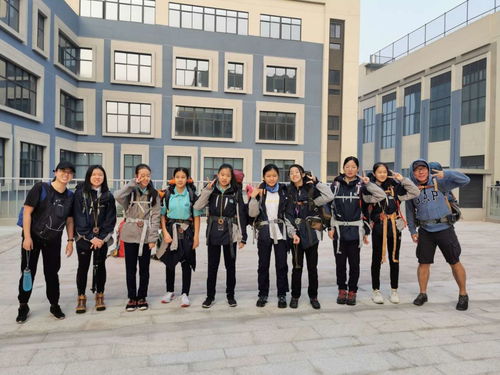 学生团队在户外进行项目讨论