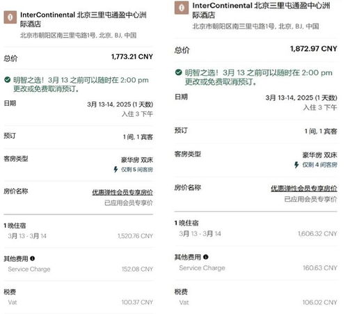 酒店涨价前后对比图