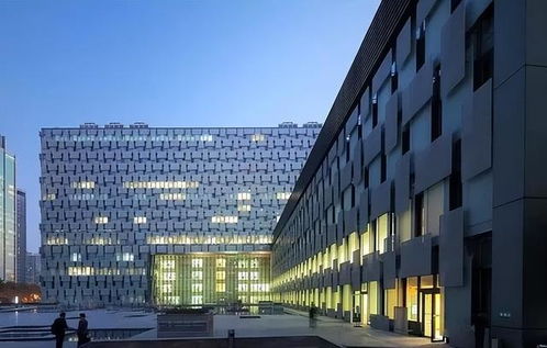 阳光下的医院建筑