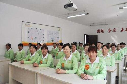 女性在家政公司培训