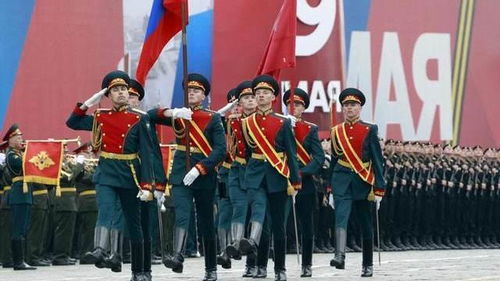中国仪仗队在俄罗斯阅兵中