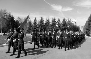 中国仪仗队在莫斯科红场训练