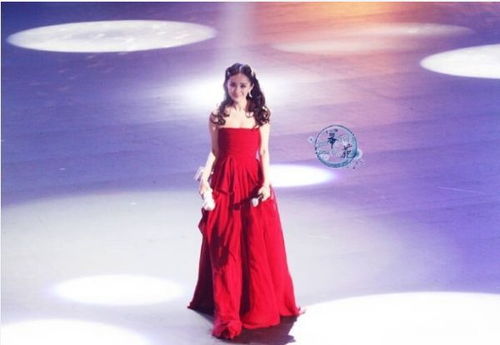 杨幂身穿红色礼服出席路铂廷品牌活动