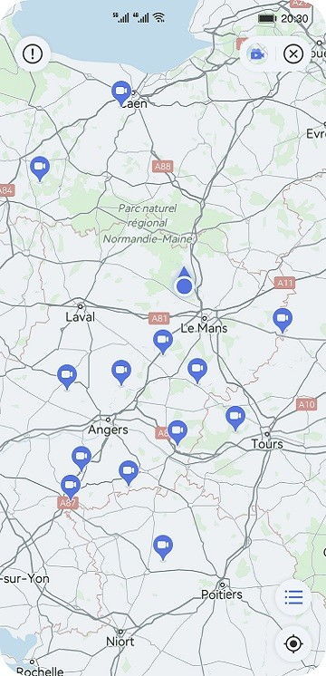 华为花瓣地图新增徒步地图功能界面展示