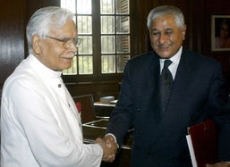 印巴外交代表握手画面