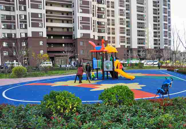 城市小区邻里互动场景