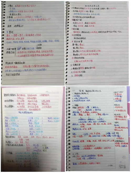 学生课堂笔记展示