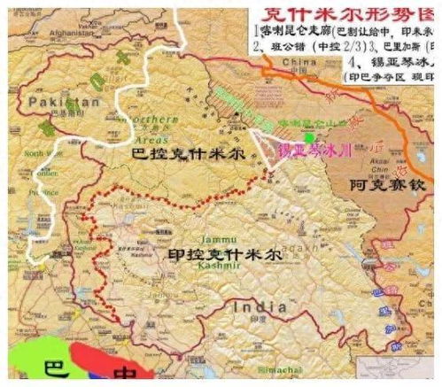 印巴边境紧张局势卫星地图分析图