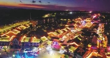 汶川新城区夜景灯光璀璨