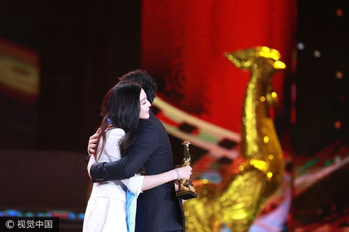 倪冰在金鸡奖颁奖礼上领奖