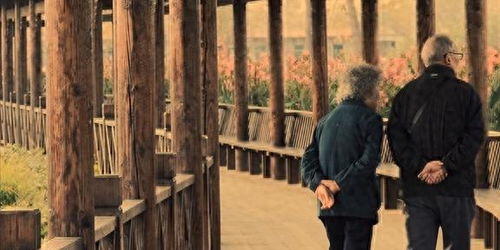 老人坐在窗边发呆