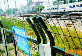 铁路沿线设置的安全警示牌