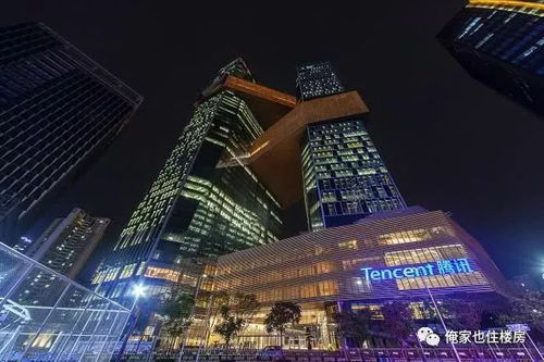 腾讯总部大楼夜景