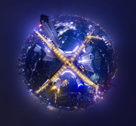 无人机航拍下的武汉夜景