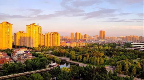 夕阳下的城市剪影