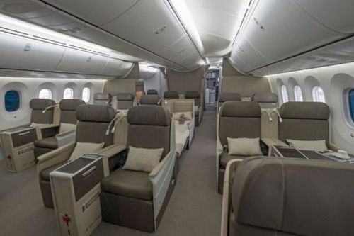 改装后的私人飞机内部奢华布置