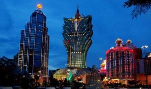 澳门夜景繁华街市