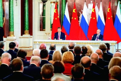 普京与习近平在克里姆林宫会谈