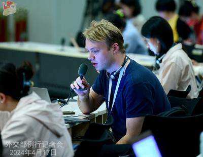 中国外交部发言人林剑发言现场