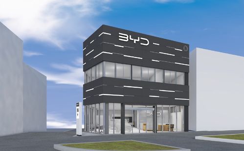 比亚迪在德国街头的展示厅