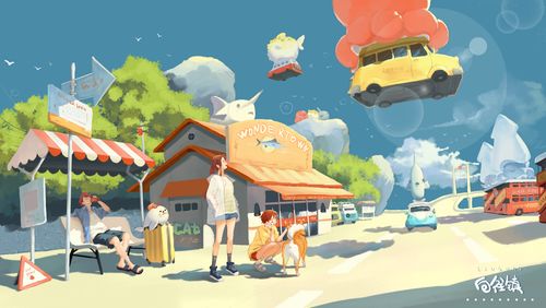 外卖平台大战场景插画