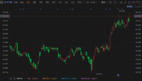 巨子生物股票走势图局部图示例
