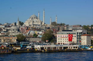 土耳其伊斯坦布尔城市全景俯瞰图