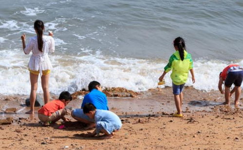 男童在山间玩耍的背影