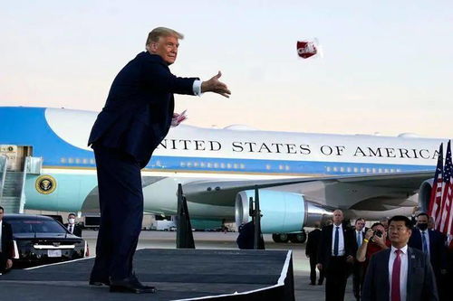 特朗普在机场准备出发前往中东