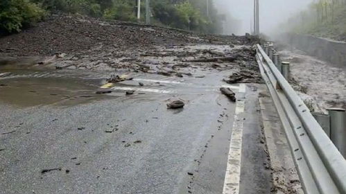 山区因暴雨引发山体滑坡