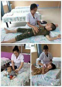 孩子在医院接受治疗的温馨画面