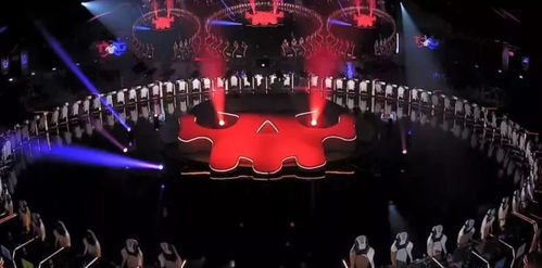 电竞比赛舞台灯光璀璨