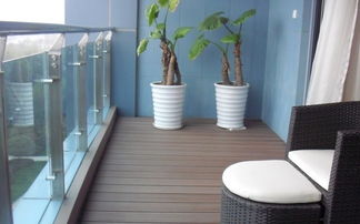 城市居民在阳台种植绿色植物