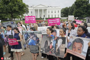 白宫前抗议示威